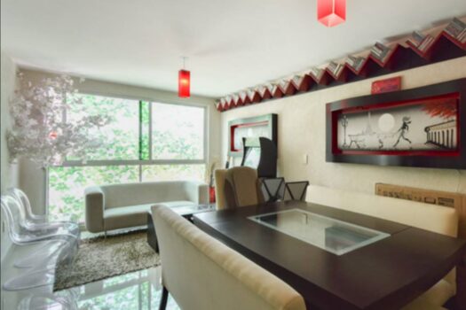 Vendo depto col roma frente condesa 2rec 2 baños completos estac,salon eventos,sist antisismo