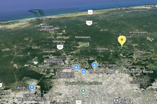 Merida, Mexico – carretera Costa Yucatan Chicxulub playa
